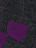 Calze lunghe uomo lana grigie fantasia window pane - Gallo 1927 - Official Online Shop