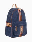 Zaino unisex in canvas di cotone blu tinta unita - Gallo 1927 - Official Online Shop