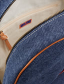 Zaino unisex in canvas di cotone blu tinta unita - Gallo 1927 - Official Online Shop