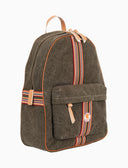 Zaino unisex in canvas di cotone verde tinta unita - Gallo 1927 - Official Online Shop
