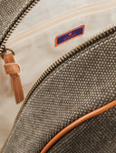 Zaino unisex in canvas di cotone verde tinta unita - Gallo 1927 - Official Online Shop
