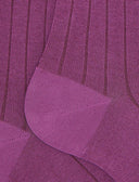 Calze lunghe uomo cotone costa tinta unita viola - Gallo 1927 - Official Online Shop