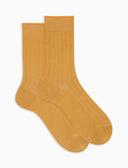Calze corte uomo cotone costa tinta unita giallo - Gallo 1927 - Official Online Shop