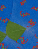 Calze corte uomo cotone fantasia geko su fondo azzurro - Gallo 1927 - Official Online Shop