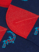 Calze fantasmini uomo cotone fantasia geko su fondo blu - Gallo 1927 - Official Online Shop