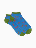 Calze fantasmini uomo cotone fantasia geko su fondo azzurro - Gallo 1927 - Official Online Shop