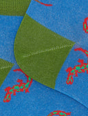 Calze fantasmini uomo cotone fantasia geko su fondo azzurro - Gallo 1927 - Official Online Shop