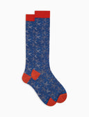 Calze lunghe donna cotone fantasia stelle marine blu - Gallo 1927 - Official Online Shop