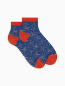 Calze cortissime donna cotone fantasia stelle marine blu - Gallo 1927 - Official Online Shop
