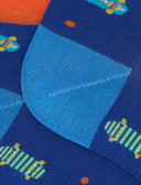 Calze fantasmini uomo cotone fantasia skateboard su fondo blu - Gallo 1927 - Official Online Shop