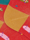 Calze fantasmini uomo cotone fantasia skateboard su fondo rosso - Gallo 1927 - Official Online Shop