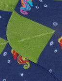 Calze fantasmini uomo cotone fantasia cavallucci marini su fondo blu - Gallo 1927 - Official Online Shop