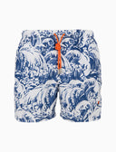 Boxer mare uomo fantasia onde blu - Gallo 1927 - Official Online Shop