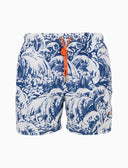 Boxer mare uomo fantasia onde blu - Gallo 1927 - Official Online Shop