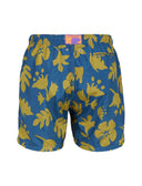 Boxer mare uomo fantasia fiori su fondo blu
