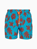 Boxer mare uomo fantasia fiori su fondo azzurro - Gallo 1927 - Official Online Shop