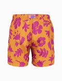 Boxer mare uomo fantasia fiori su fondo giallo