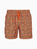 Boxer mare uomo fantasia piastrella arancio - Gallo 1927 - Official Online Shop