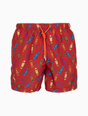 Boxer mare uomo fantasia skateboard su fondo rosso - Gallo 1927 - Official Online Shop