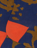 Calze corte uomo cotone fantasia fiori su fondo blu - Gallo 1927 - Official Online Shop