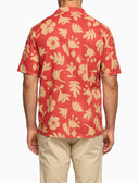 Camicia uomo hawaiana cotone fantasia fiori su fondo rosso - Gallo 1927 - Official Online Shop