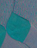 Calze corte uomo cotone fantasia geometrico color pavone - Gallo 1927 - Official Online Shop