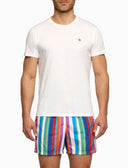 Unisex crew neck T-shirt, dyed cotton, solid white.