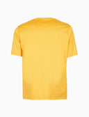 Unisex Rundhals-T-Shirt aus stückgefärbter Baumwolle, unifarben gelb