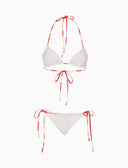 Bikini triangolo donna fantasia fiori su fondo rosso - Gallo 1927 - Official Online Shop