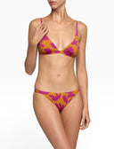 Bikini donna a vela fantasia fiori su fondo giallo - Gallo 1927 - Official Online Shop
