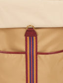 Zaino unisex tinta unita giallo con nastro spigato ed inserti in pelle - Gallo 1927 - Official Online Shop