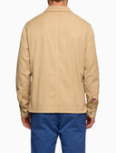 Overshirt unisex cotone tinto capo tinta unita beige - Gallo 1927 - Official Online Shop