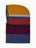 Passamontagna unisex lana e cashmere blu righe multicolor