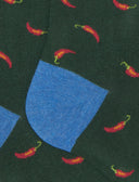 Men's long green lightweight cotton socks