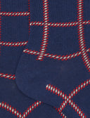 Men's short blue warm cotton socks