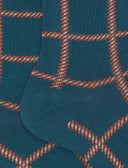 Men's short peacock blue warm cotton socks