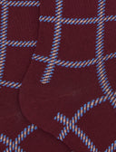 Women's long burgundy warm cotton socks