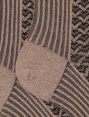Women's short twin rib grey cotton socks