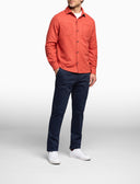 Herrenhemd orange in Uni-Optik