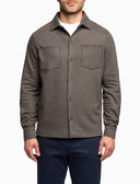 Camisa de hombre verde con efecto liso
