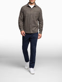Camisa de hombre verde con efecto liso