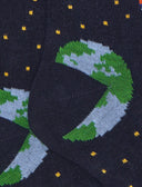 Kids' long blue warm cotton socks
