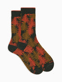 Men's short green warm cotton socks
