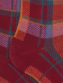 Calze lunghe donna cotone caldo bordò fantasia tartan