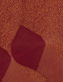 Calze corte uomo cotone bordò fantasia spigato