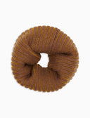 Unisex-Schal aus Wolle, beige, zweifarbige Vanisé-Rippe