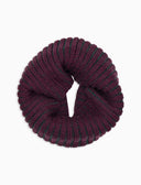 Unisex-Schal aus Wolle, violett, zweifarbige Vanisé-Rippe