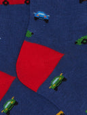 Kids' long blue warm cotton socks