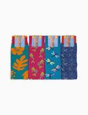 Box con 4 paia di calze lunghe donna in cotone tema marino