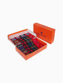 Box con 4 paia di calze uomo in cotone caldo e cotone leggero tema Natale